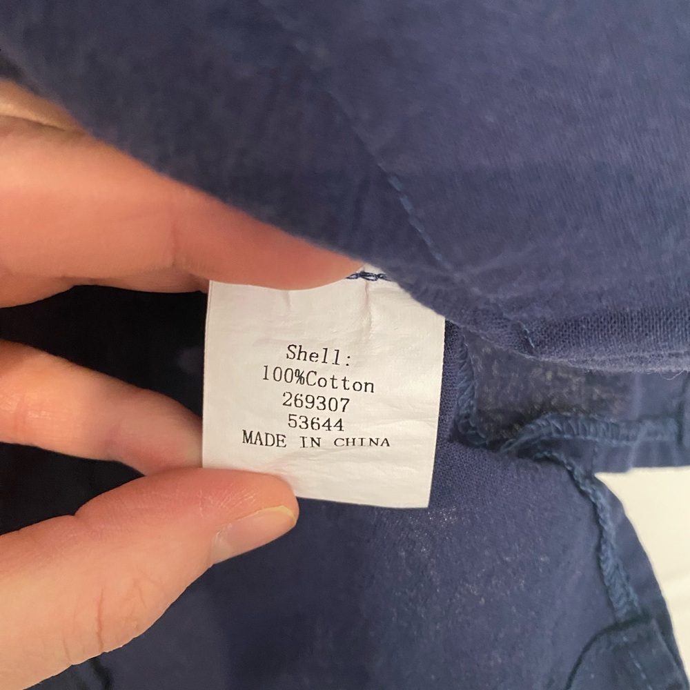 Vintage Navy Faux Button-Down Women's Top - Picture 6 of 6